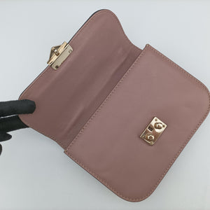 Pre-owned Valentino Rockstud Glam Lock Pink Leather shoulderbag | stylenewstar