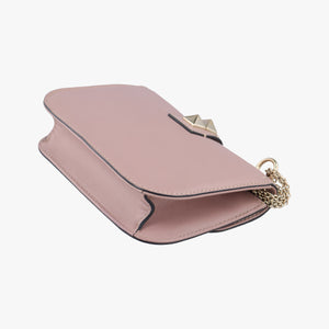 Pre-owned Valentino Rockstud Glam Lock Pink Leather shoulderbag | stylenewstar