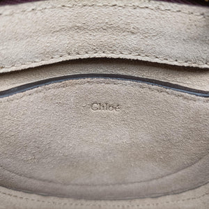 Vintage Chloe Small Pixie Round Top Purple Leather x Suede shoulderbag | stylenewstar