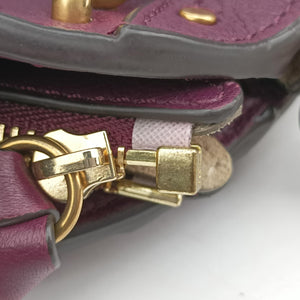 Vintage Chloe Small Pixie Round Top Purple Leather x Suede shoulderbag | stylenewstar