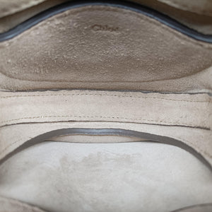 Vintage Chloe Small Pixie Round Top Purple Leather x Suede shoulderbag | stylenewstar