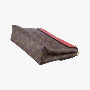 Pre-owned Louis Vuitton SAINT PLACIDE brown×CERISE Monogram Canvas×calf leather M43713 shoulderbag | stylenewstar