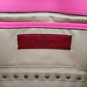 Pre-owned Valentino Rockstud Rose Leather shoulderbag | stylenewstar