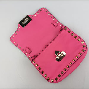 Pre-owned Valentino Rockstud Rose Leather shoulderbag | stylenewstar