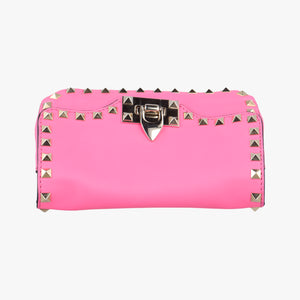 Pre-owned Valentino Rockstud Rose Leather shoulderbag | stylenewstar