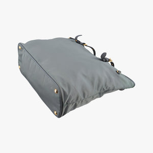 Pre-owned Prada Triangle logo Grey nylon × leather BR4991 handbag | stylenewstar