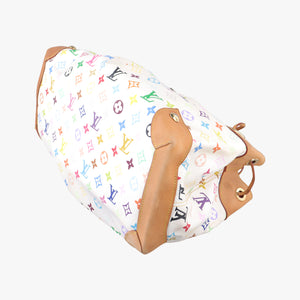 Pre-owned Louis Vuitton URSULA white Monogram Multicolor M40123 handbag | stylenewstar