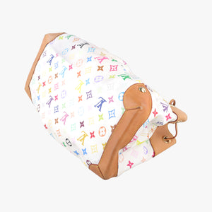 Pre-owned Louis Vuitton URSULA white Monogram Multicolor M40123 handbag | stylenewstar