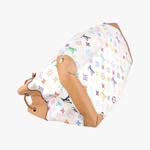 Pre-owned Louis Vuitton URSULA white Monogram Multicolor M40123 handbag | stylenewstar