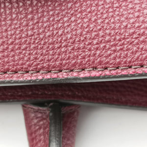 Pre-owned Burberry Medium Banner Burgundy×gray×beige×dark navy leather shoulderbag | stylenewstar