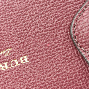 Pre-owned Burberry Medium Banner Burgundy×gray×beige×dark navy leather shoulderbag | stylenewstar
