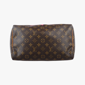 Pre-owned Louis Vuitton Speedy 30 Grenade V brown×pink Monogram Canvas M41533 handbag | stylenewstar