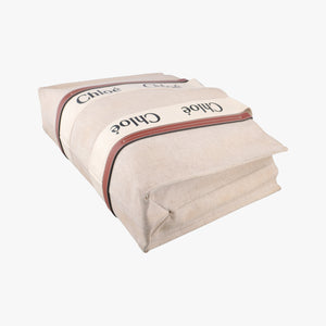 Pre-owned Chloe Woody Beige x Brown x Black canvas handbag | stylenewstar