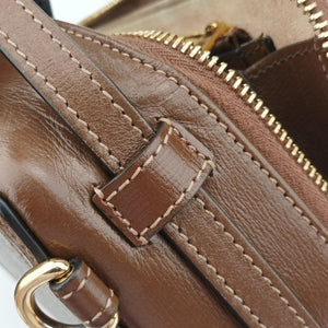 Pre-owned Gucci Interlocking G Brown PVC coated canvas 671674 shoulderbag | stylenewstar