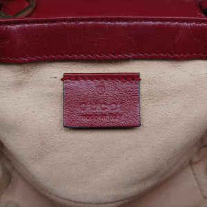 Pre-owned Gucci GG Marmont Black×Red Leather 574969 shoulderbag | stylenewstar