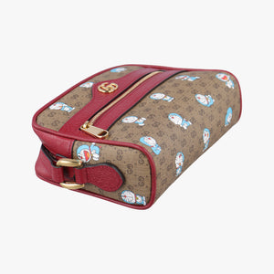 Pre-owned Gucci GG Supreme Doraemon Collaboration Red×Multicolour PVC coated canvas 647784 shoulderbag | stylenewstar