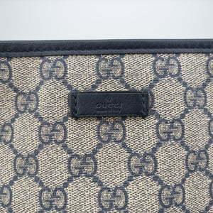 Pre-owned Gucci GG Supreme Grey PVC coated canvas 388924 shoulderbag | stylenewstar