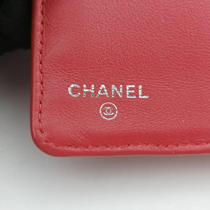 Pre-owned Chanel Quilted CC logo Orange Patent A31509 long-wallet | stylenewstar