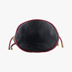 Pre-owned Gucci GG Marmont Black×red Leather 573817 shoulderbag | stylenewstar