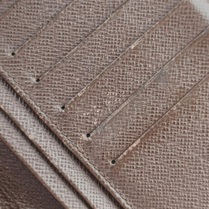 Pre-owned Louis Vuitton Damier Portefeuille Brazza Bifold EBENE Damier Canvas N60017 long-wallet | stylenewstar