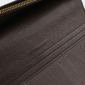 Pre-owned Louis Vuitton Damier Portefeuille Brazza Bifold EBENE Damier Canvas N60017 long-wallet | stylenewstar