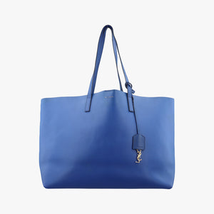 Vintage Yves Saint Laurent Shopper Blue Leather 394195 handbag | stylenewstar