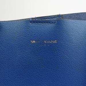 Vintage Yves Saint Laurent Shopper Blue Leather 394195 handbag | stylenewstar