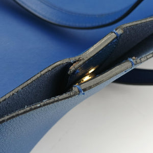 Vintage Yves Saint Laurent Shopper Blue Leather 394195 handbag | stylenewstar