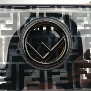 Pre-owned Fendi Kan I F Black PVC Coated Canvas 8BT284 shoulderbag | stylenewstar