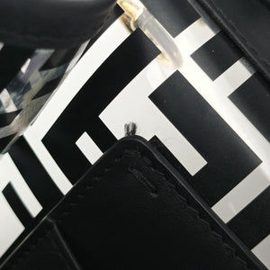 Pre-owned Fendi Kan I F Black PVC Coated Canvas 8BT284 shoulderbag | stylenewstar