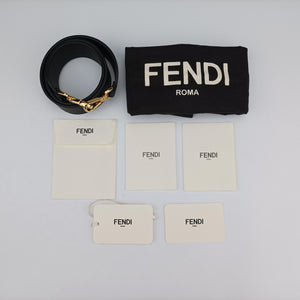 Pre-owned Fendi Kan I F Black PVC Coated Canvas 8BT284 shoulderbag | stylenewstar