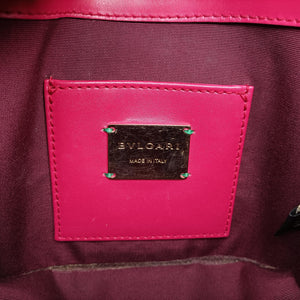 Pre-owned Bvlgari Serpenti Pink Galuchat Skin×Leather shoulderbag | stylenewstar