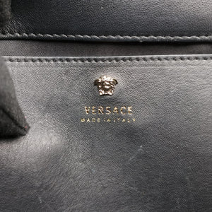 Pre-owned VERSACE medusa Black Leather shoulderbag | stylenewstar