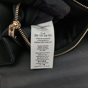 Pre-owned VERSACE medusa Black Leather shoulderbag | stylenewstar