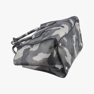 Pre-owned Prada Triangle plate logo Gray×Multicolour SAFFIANO Leather B2625P shoulderbag | stylenewstar