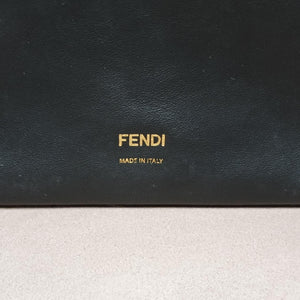 Pre-owned Fendi Flip blackx red x brown Leather× Suede 8BT302 shoulderbag | stylenewstar