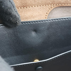 Pre-owned Fendi Flip blackx red x brown Leather× Suede 8BT302 shoulderbag | stylenewstar