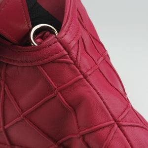 Pre-owned Christian Dior Granville Rose Red lambskin shoulderbag | stylenewstar