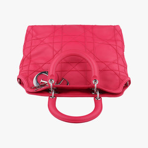 Pre-owned Christian Dior Granville Rose Red lambskin shoulderbag | stylenewstar