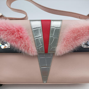Pre-owned Fendi BAGUETTE Pink×Multicolour Leather 8BR600 handbag | stylenewstar