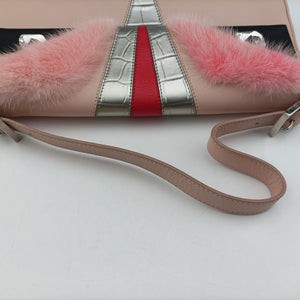 Pre-owned Fendi BAGUETTE Pink×Multicolour Leather 8BR600 handbag | stylenewstar