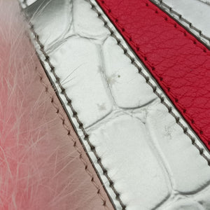 Pre-owned Fendi BAGUETTE Pink×Multicolour Leather 8BR600 handbag | stylenewstar