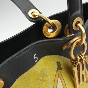 Pre-owned Christian Dior Lady Dior Black×Multicolor Leather shoulderbag | stylenewstar