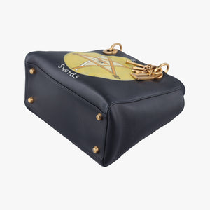 Pre-owned Christian Dior Lady Dior Black×Multicolor Leather shoulderbag | stylenewstar