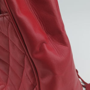 Pre-owned Chanel Matelasse Red lambskin shoulderbag | stylenewstar