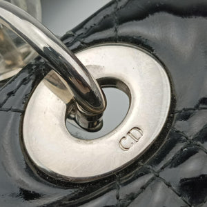 Pre-owned Christian Dior Lady Dior Black Patent handbag | stylenewstar