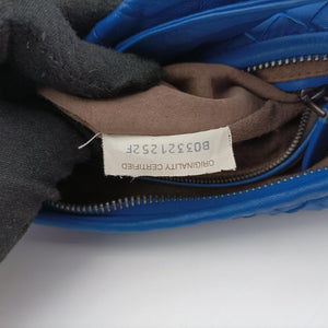 Secondhand Bottega Veneta Intrecciato Blue lambskin shoulderbag | stylenewstar