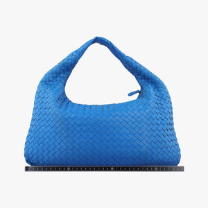 Secondhand Bottega Veneta Intrecciato Blue lambskin shoulderbag | stylenewstar