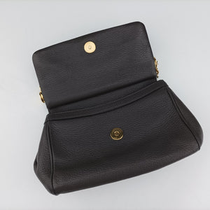 Vintage Dolce & Gabbana SICILY Dark Gray Leather shoulderbag | stylenewstar