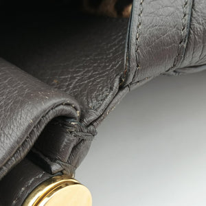 Vintage Dolce & Gabbana SICILY Dark Gray Leather shoulderbag | stylenewstar